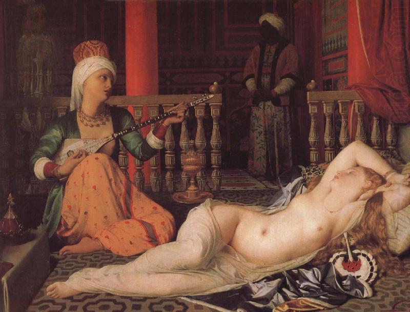 lady-in-waiting and bondman, Jean-Auguste Dominique Ingres